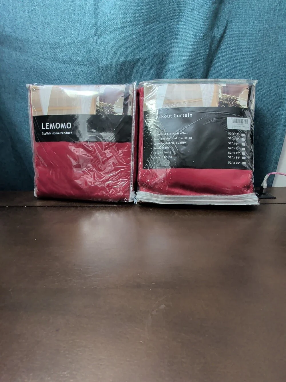LEMOMO Red Blackout Curtains Set of 2 | 52